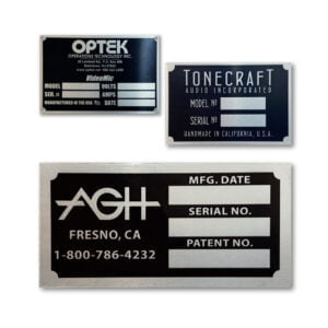 Printed Aluminum Nameplates