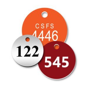 Engraved Plastic Numbered Tags