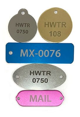 engraved metal tags